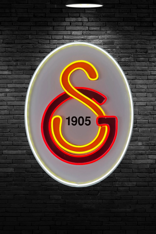 Galatasaray Neon Logo Işık | LED Dekoratif Duvar Aydınlatma