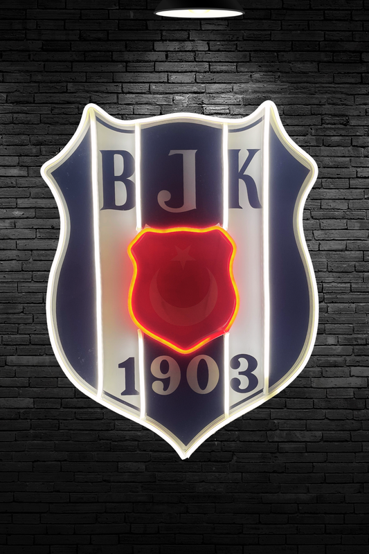 Beşiktaş Neon Logo Işık | LED Dekoratif Duvar Aydınlatma