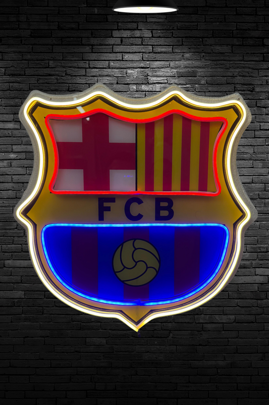 Barcelona Neon Logo Işık | LED Dekoratif Duvar Aydınlatma
