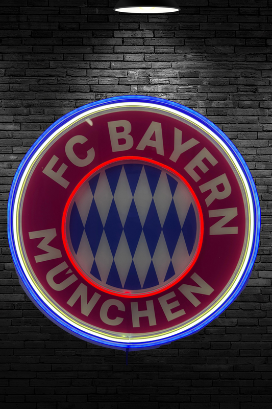 Bayern München Neon Logo Işık | LED Dekoratif Duvar Aydınlatma